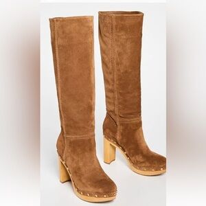 Veronica Beard Glendale Brown Suede Knee High Boots Sz 9